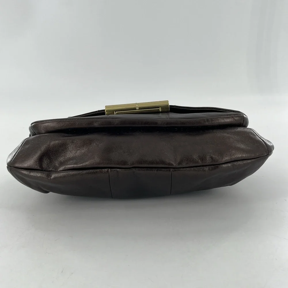 Coach Y2K Kristin Leather Hobo Shoulder‎ Flap Bag Metallic Bronze 18809 Hang Tag
